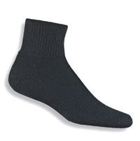 Pro Feet Stretch Black Ankle Sock - Large